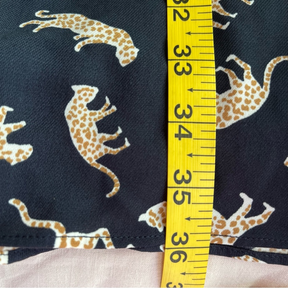 J.Crew• Navy Leopard Wrap Dress• Sz 10 - Picture 10 of 12